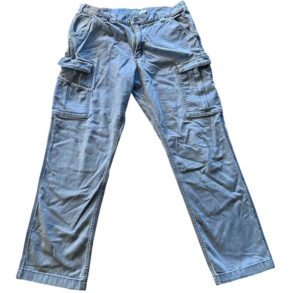 Carhartt Men's Rugged Flex Relaxed Fit Canvas Cargo Pants 36x32 Gray BN3574-M